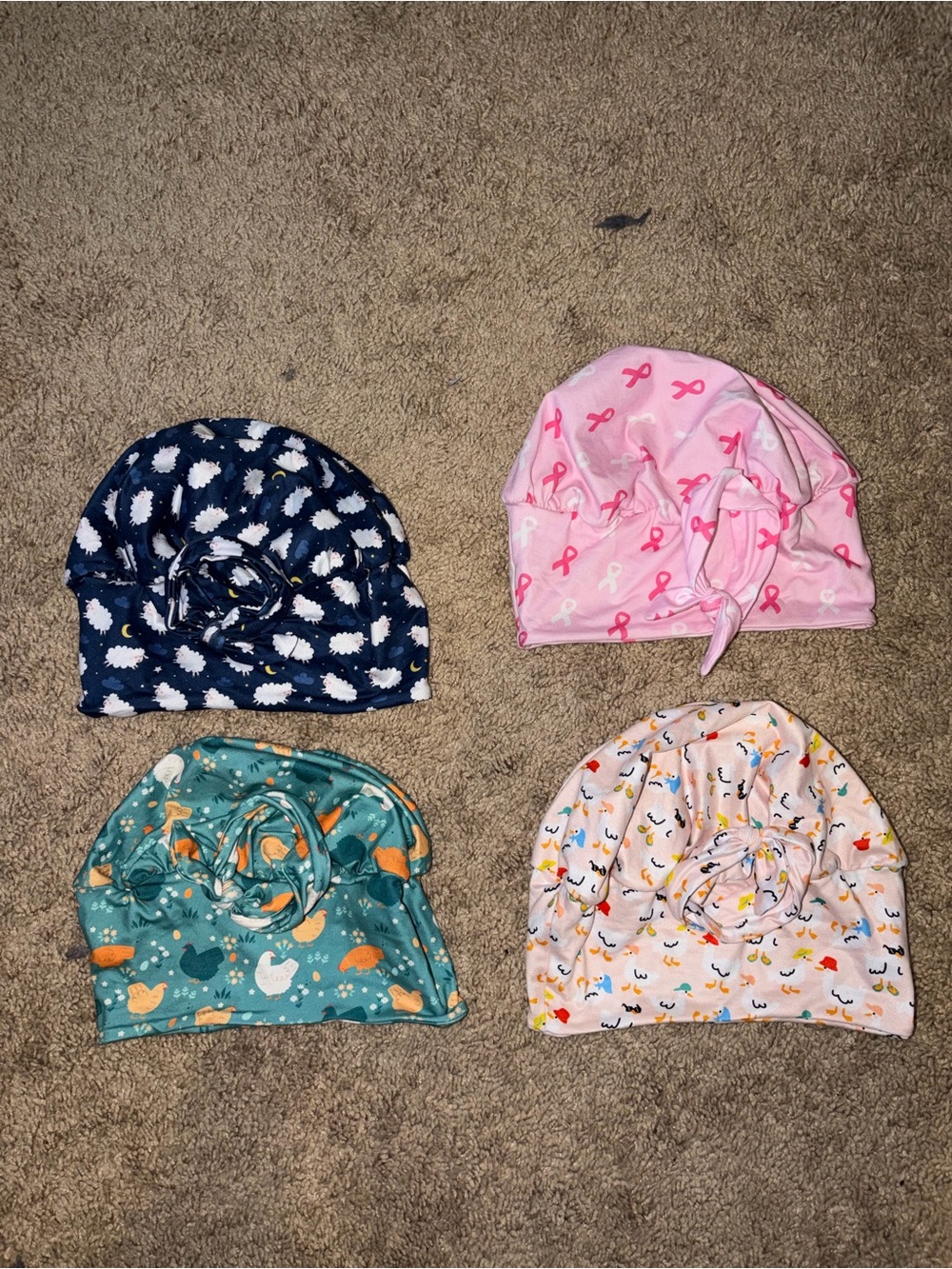 Hello Headband Scrub caps- worn only once